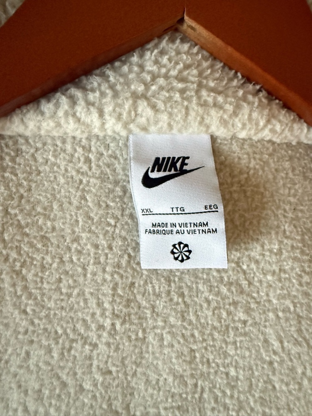 Nike Sportswear Sherpa Fleece Full Zip Jacket Light Bone DD5021-072 SIZE XXL - Picture 5 of 15